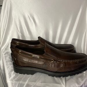 Bass Brown Leather Loafers Moccasin-Style Slip-Ons